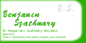 benjamin szathmary business card