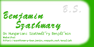 benjamin szathmary business card